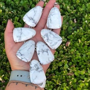 Kendra Scott Custom Howlite Harlow in Silver